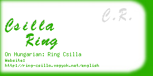csilla ring business card